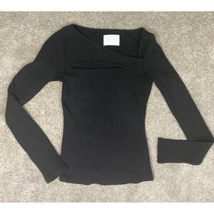 Citizens of Humanity Black Cut-Out long Sleeve Sweater Top Shirt Small